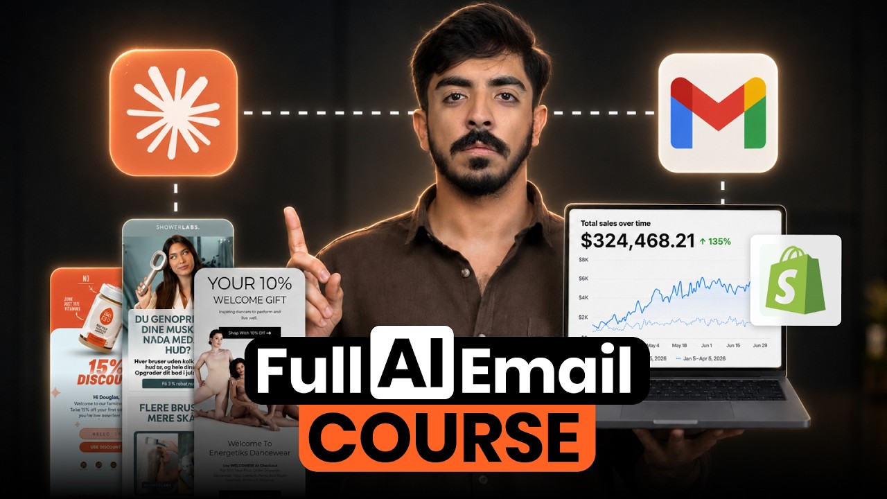 AI Email Marketing Course: Design, Copy & Klaviyo Flows with claude (Full ecom Masterclass)