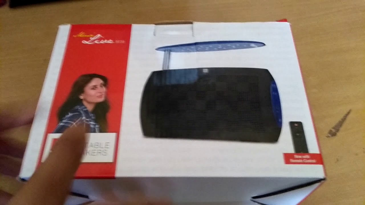 MusiLive BT39 Portable Speakers (Black/Blue Unboxing