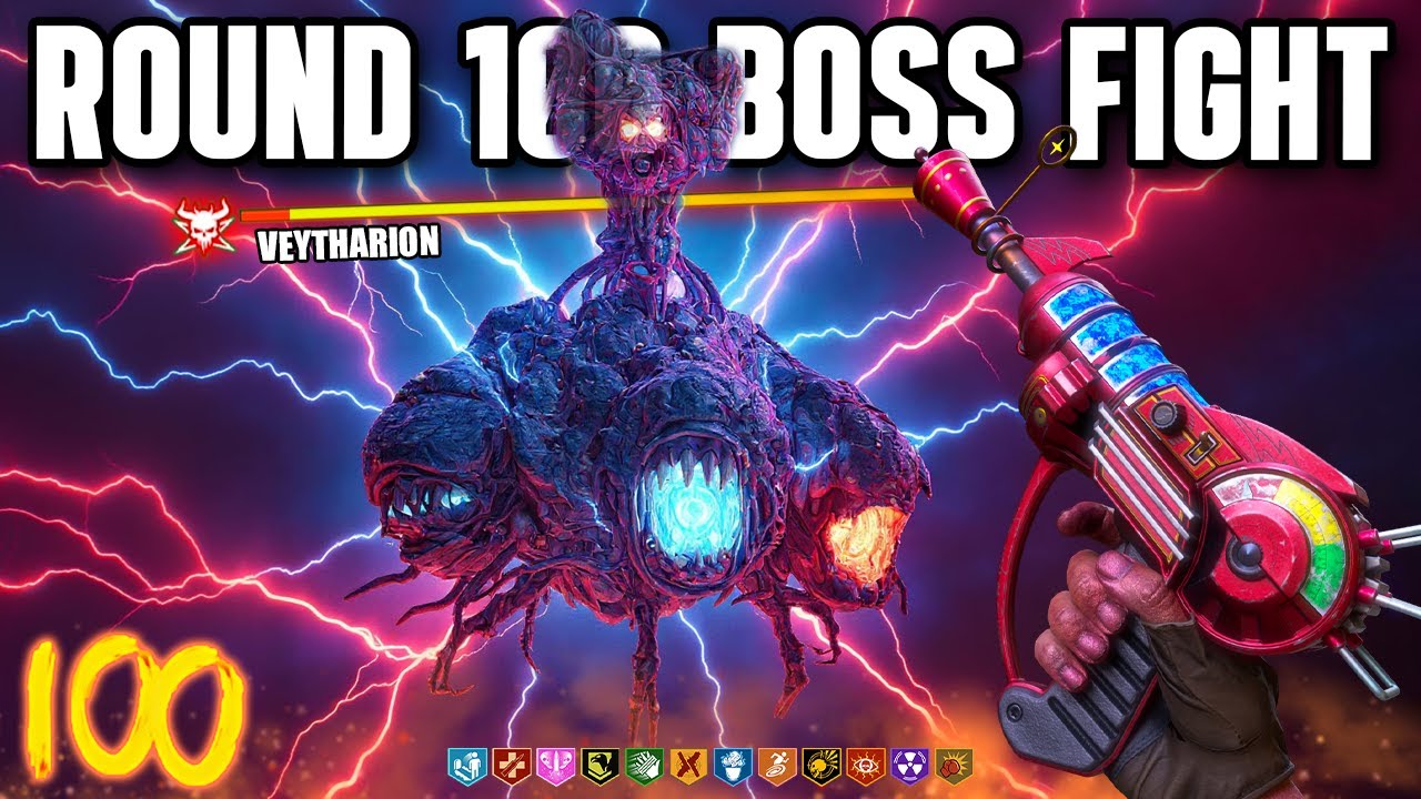ROUND 100 BOSS FIGHT SOLO w/ TIER 3 CURSED... (BO7 Ashes of the Damned Zombies)