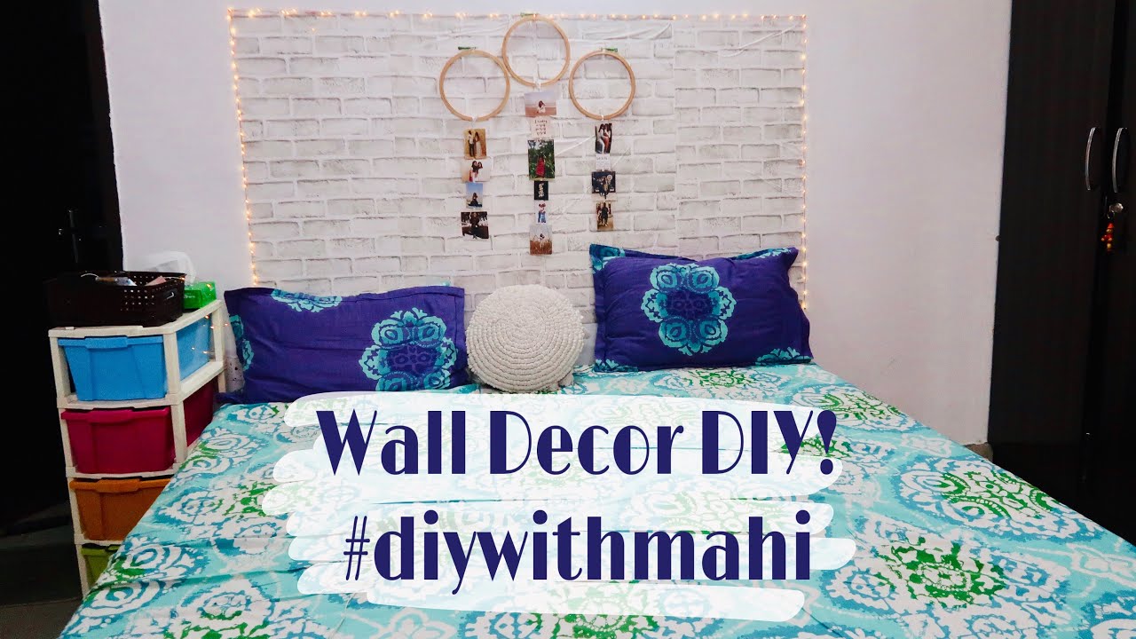 WALL DECOR DIY || (हिंदी में ) Faux Brick Wall # diywithmahi