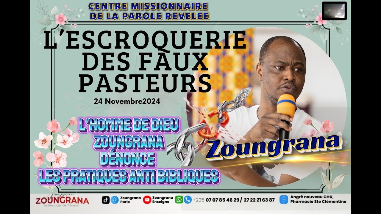 DIM 24 NOV 24 L ESCROQUERIE DES FAUX PASTEURS