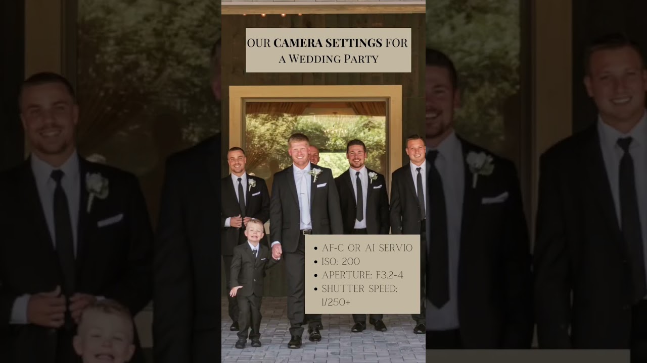 Wedding Party Camera Settings - wedding photography #photographytipsandtricks