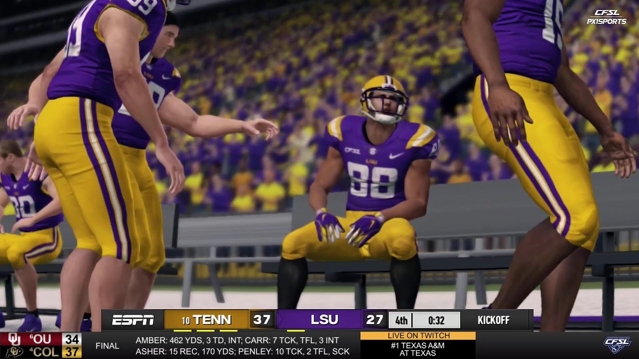#10 TENNESSEE at LSU | S26W9 | CFSL FOOTBALL