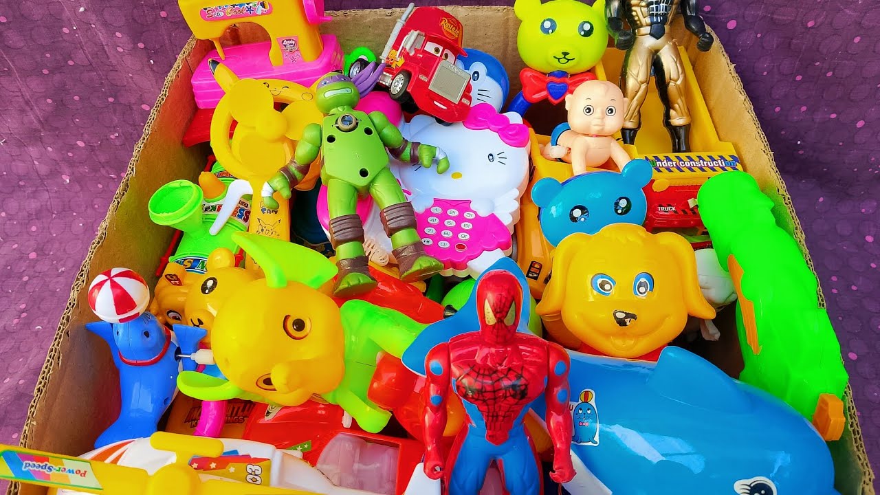 07 14 minutes satisfying toys unboxing surprising spiderman Doraemon telephone moto patlu rikshow 