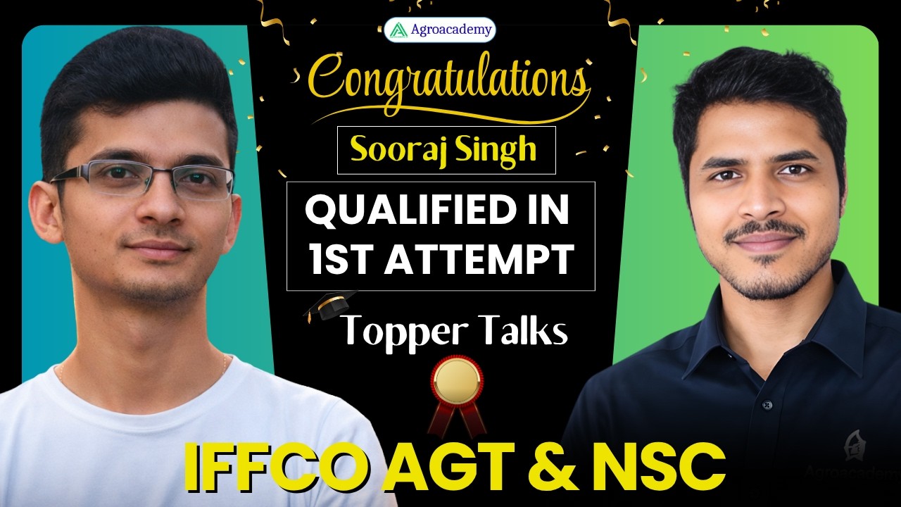 IFFCO AGT 2026 Toppers talks | Sooraj Singh | Success Story Cleared in first attempt