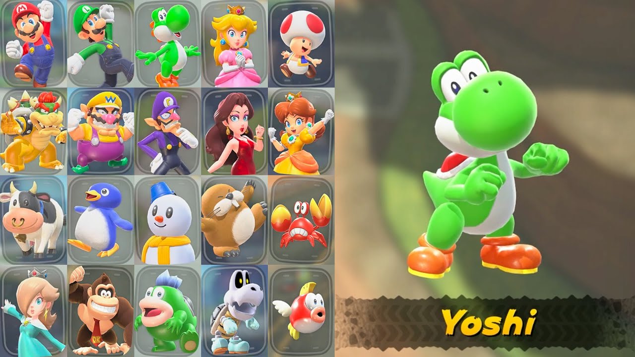 Mario Kart World - All Characters & Outfits