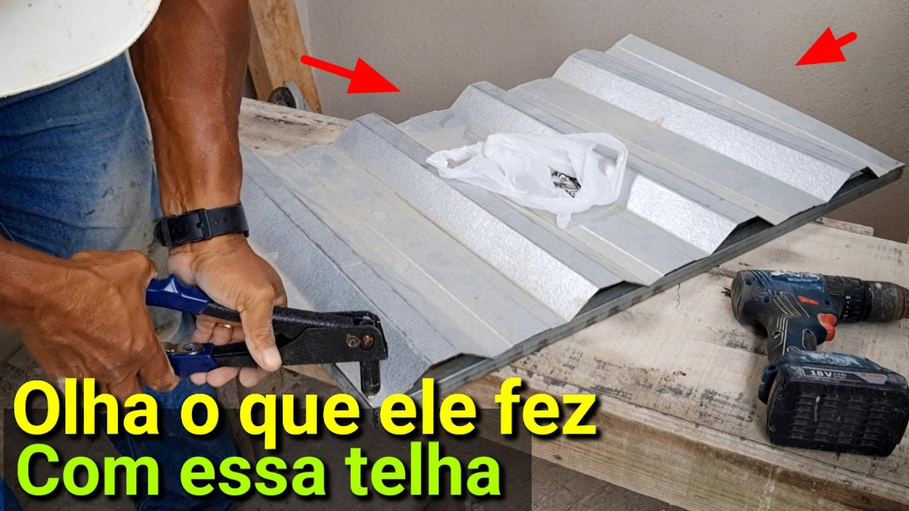 Pedreiro Economista Olha que ele fez Usando um pedaço de telha