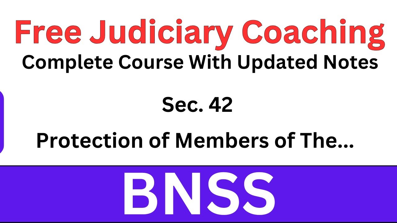 BNSS Section 42 | Protection of Armed Forces from Arrest | Free Judiciary Coaching #judiciaryprep