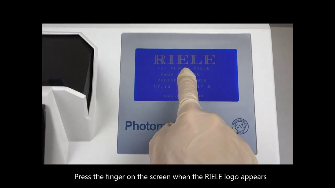 How to adjust the touchscreen of RIELE Photometers