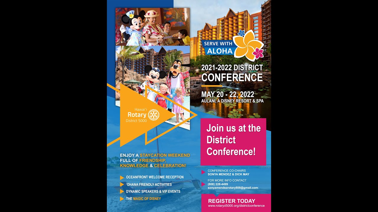 Rotary Hawaii District 5000 #DisCon22 - Register ends April 12!