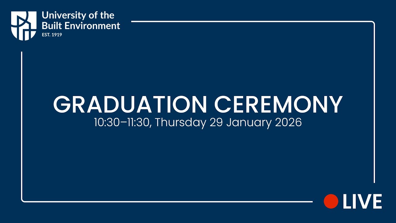 LIVE: Graduation Ceremony – 10:30, Thursday 29 January 2026