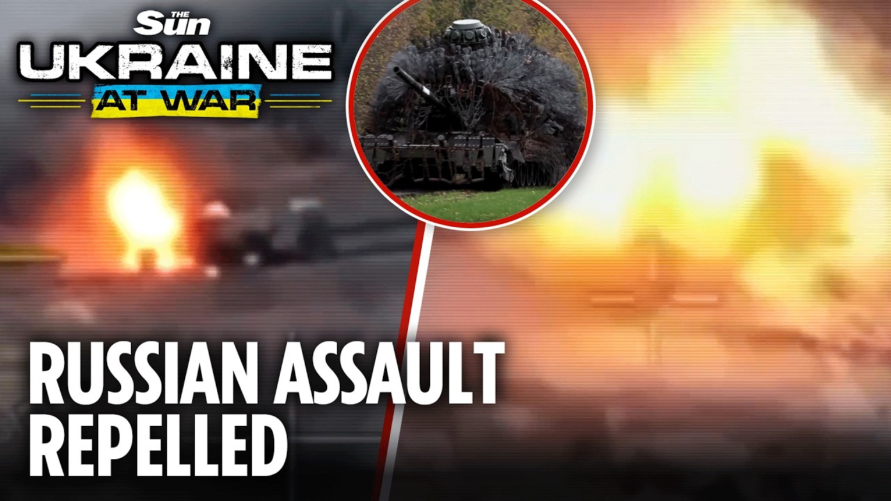 Ukrainian drones take out Putin's DIY 'hedgehog tanks' during Kupiansk battle