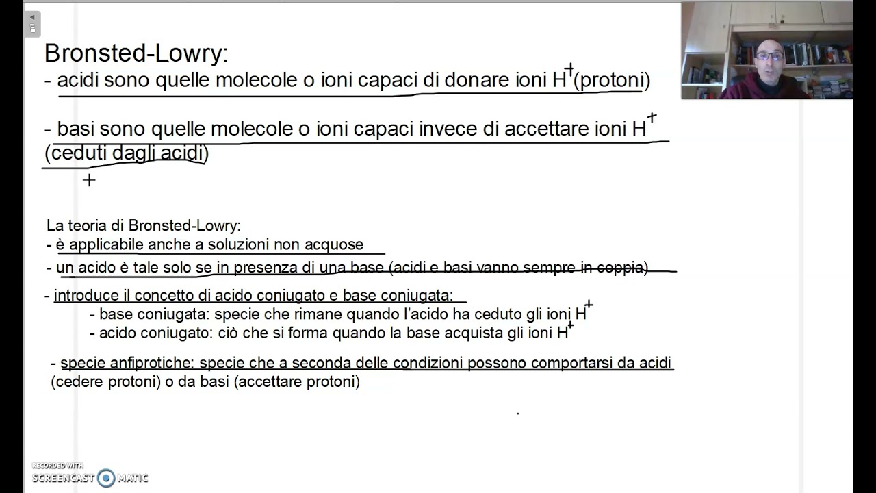 Teorie acido-base - Teoria di Bronsted-Lowry parte 1