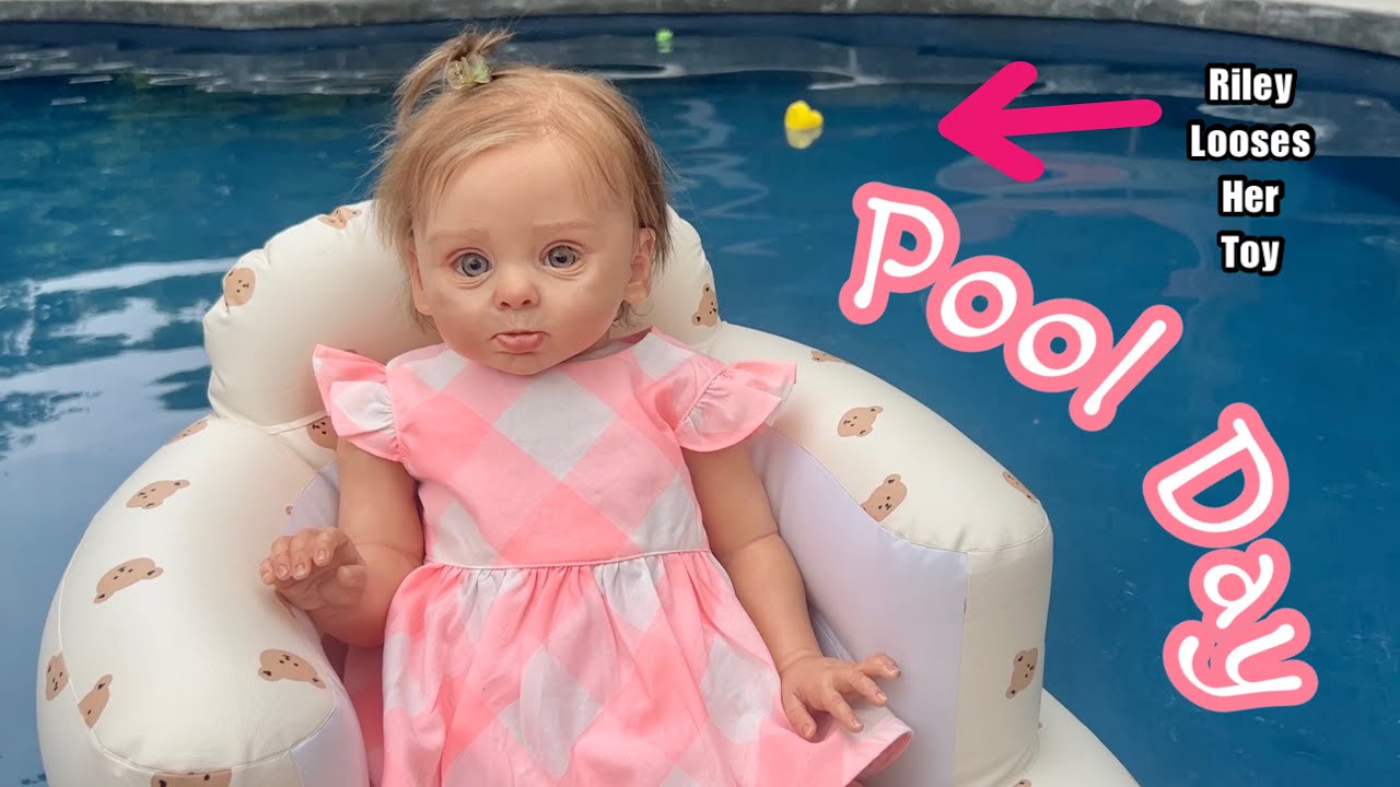 Riley play date in the pool reborn role play reborn Riley