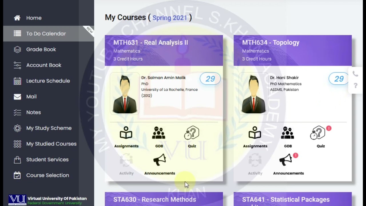 How we Take Quiz of Any Subject in Virtual University of Pakistan.||on pc or laptop||MTH634|💯%|