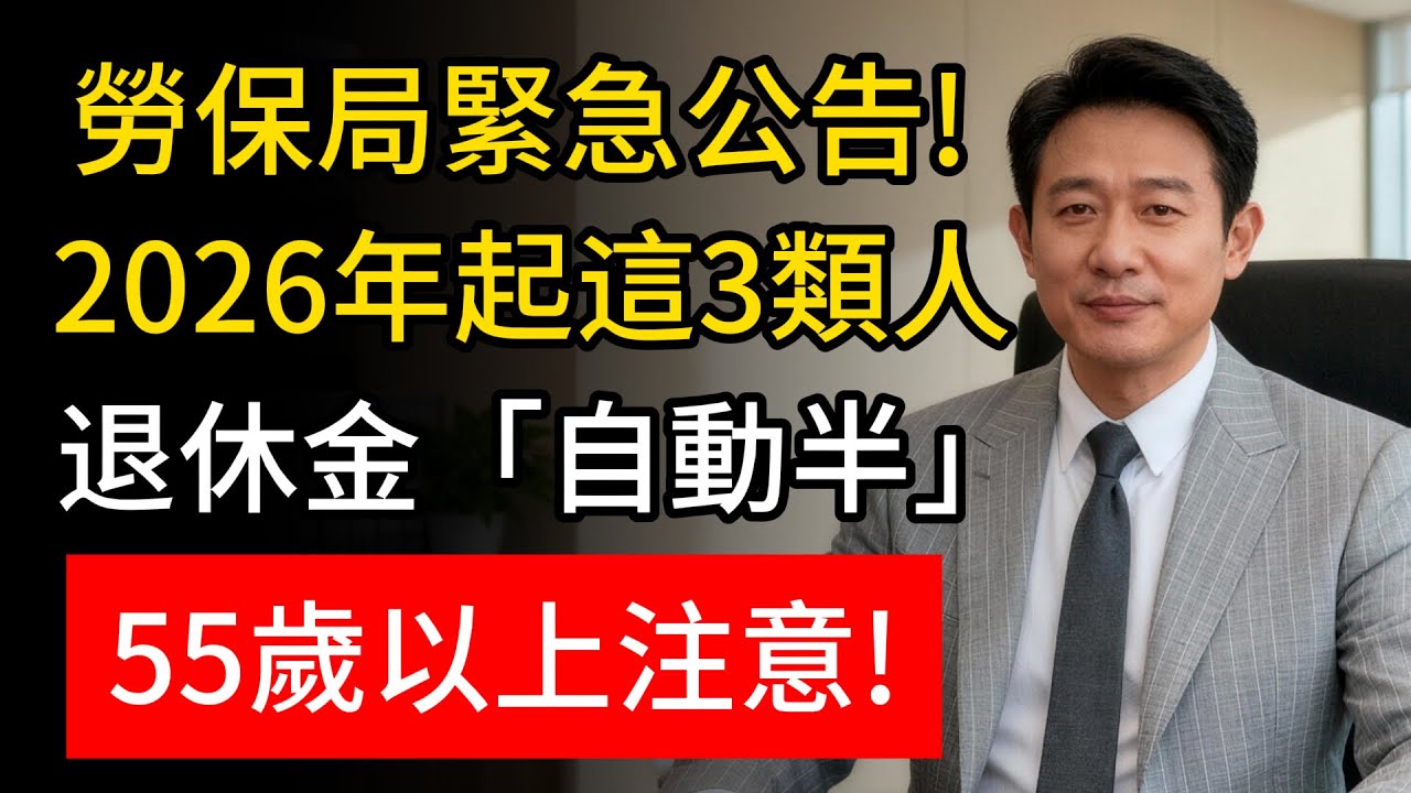勞保局突襲查核！2026年起這3種人「年金」恐遭追砍！50歲以上必看，現在不翻這份紀錄，退休生活直接崩盤。#勞保 #退休金 #減半 #緊急公告 #2026大蕭條
