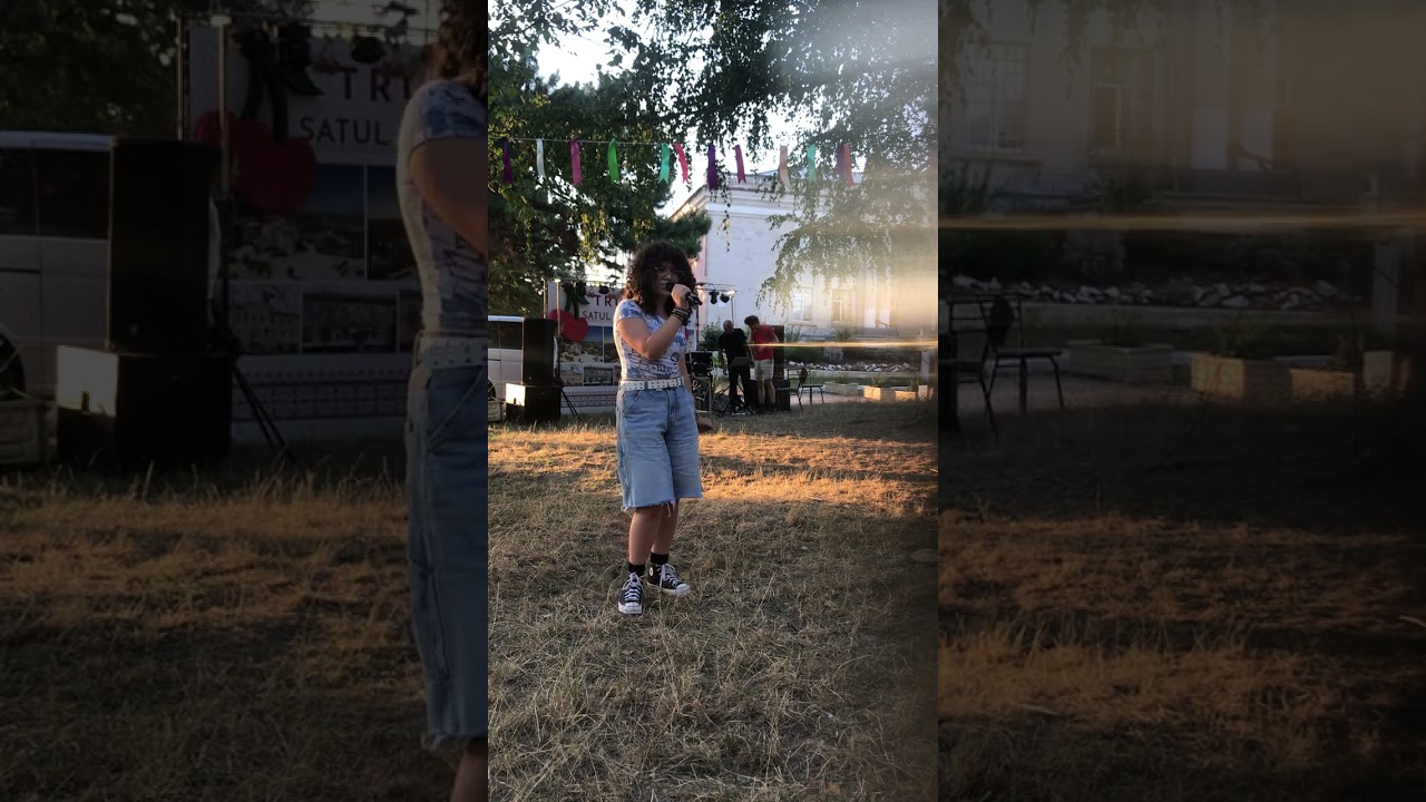 Alina Apostu performance at the Youth day in Truseni village, Moldova