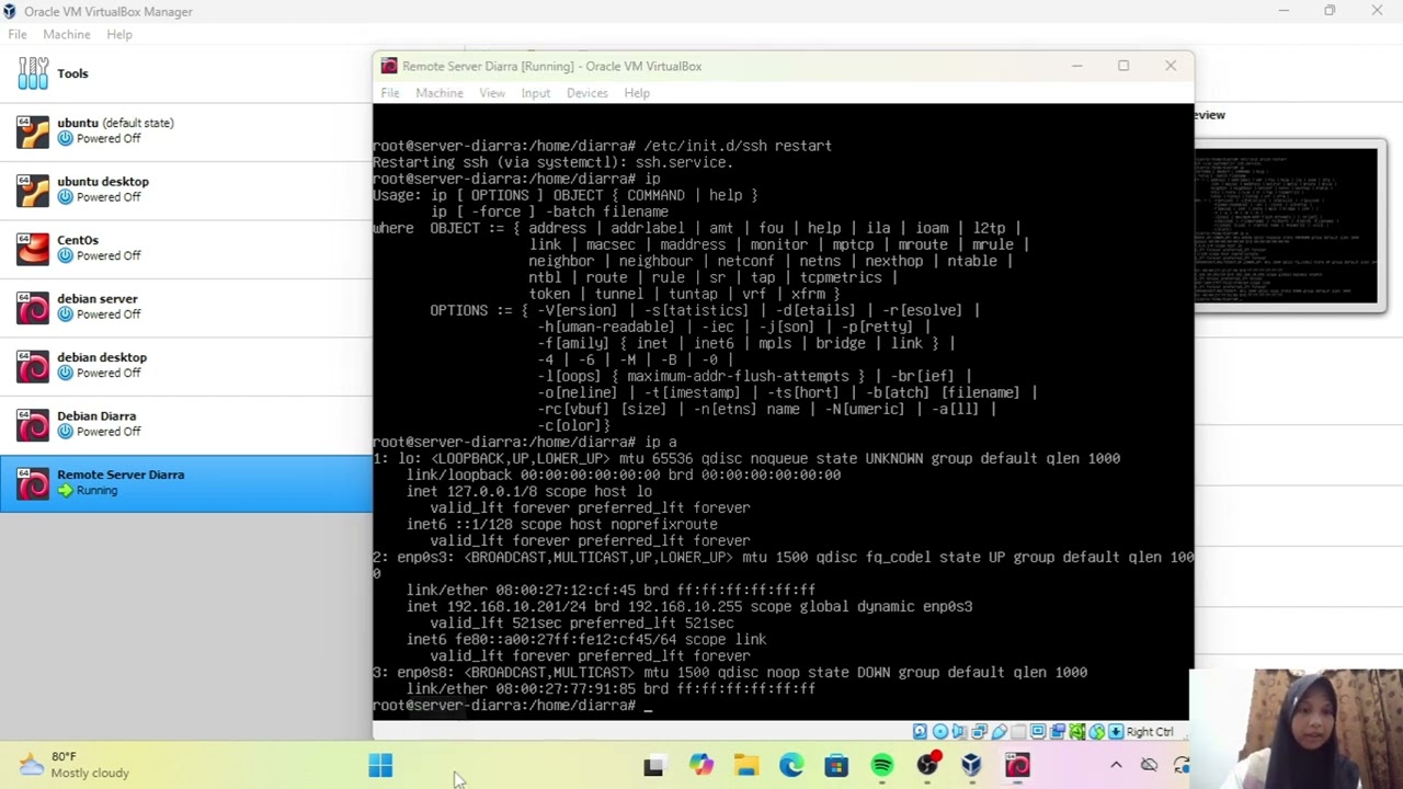 Instalasi Remote Server Debian di Virtualbox