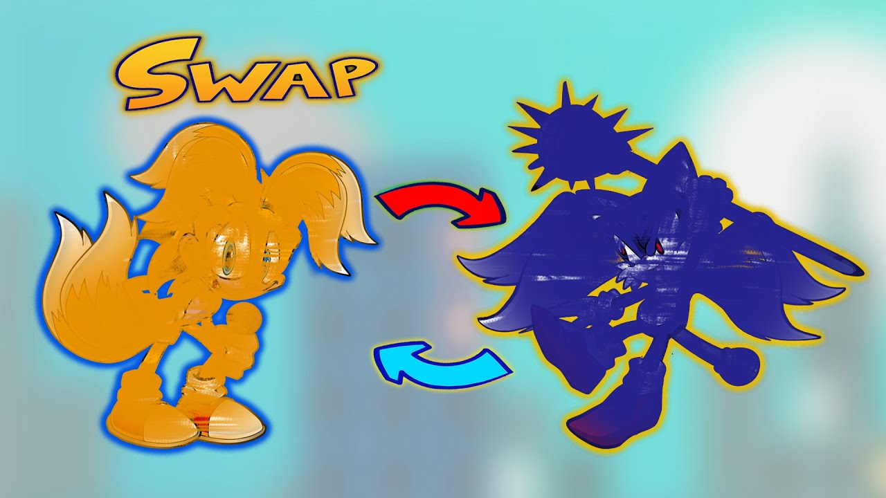 Faker Sonic + Tails | Swap | Merger | Swaping drawing Speedpaint.