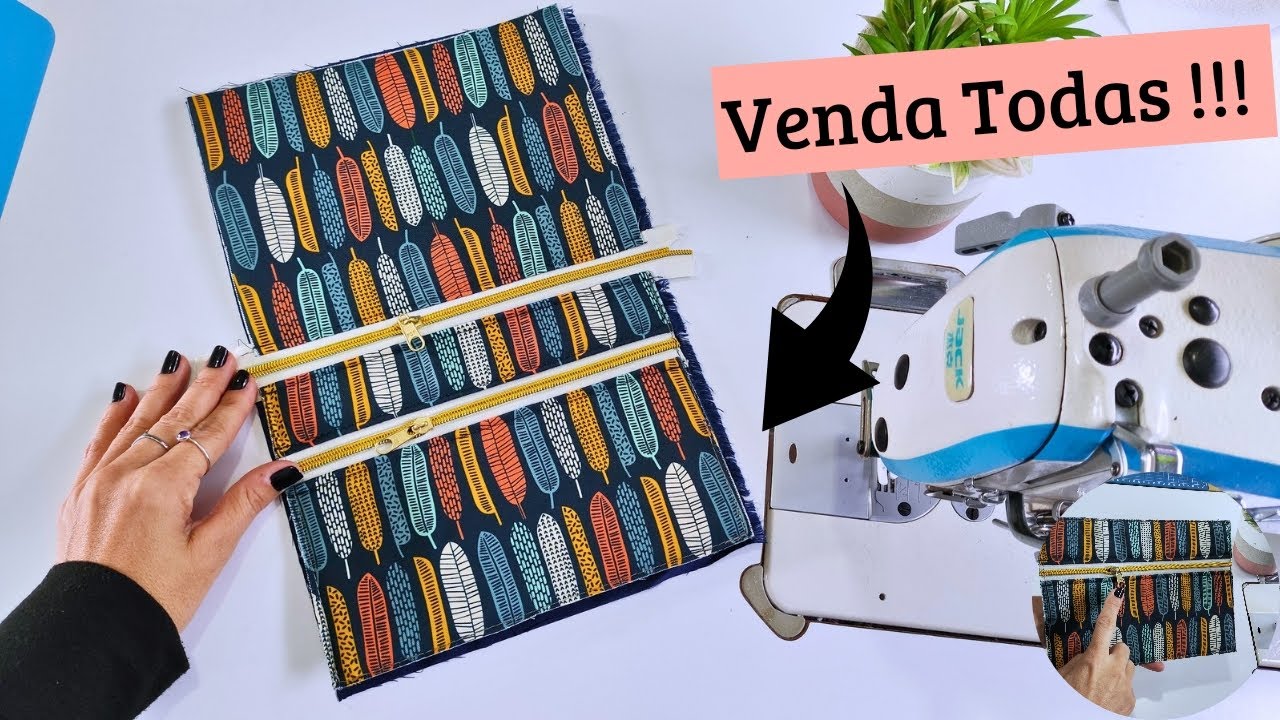 FAZER  E VENDER ⭐  Clutch para iniciantes . #sewing #diy #costura