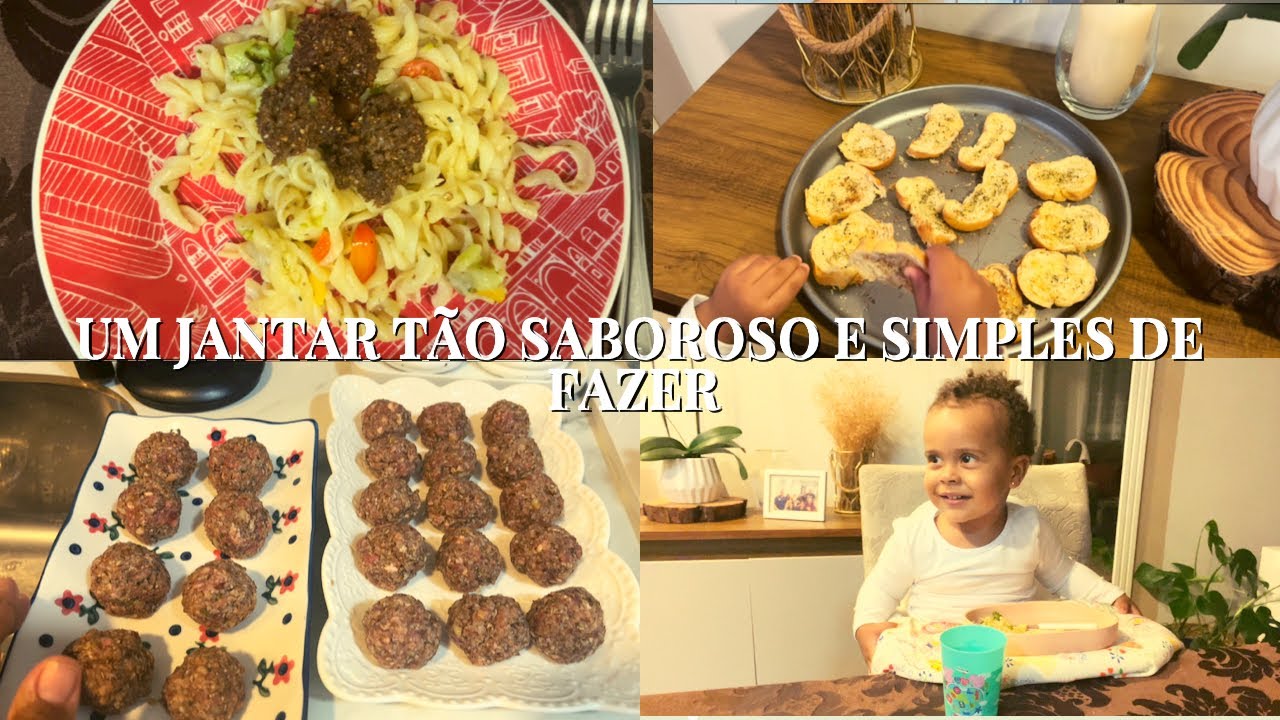 UMA RECEITA DELICIOSA MACARRÃO COLORIDO COM ALMÔNDEGAS FRITAS | Marjorie Ribeiro