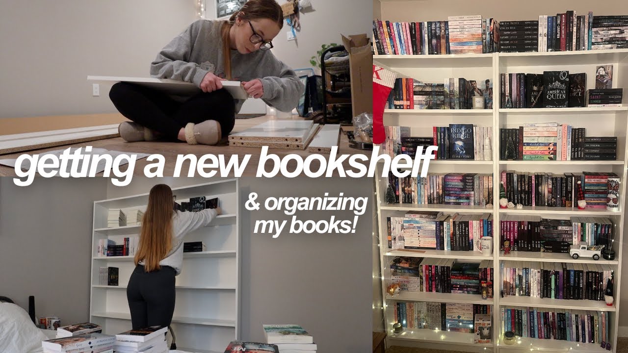 I GOT ANOTHER BOOKSHELF! setting up my new bookshelf, reorganizing my books & lots of book mail!