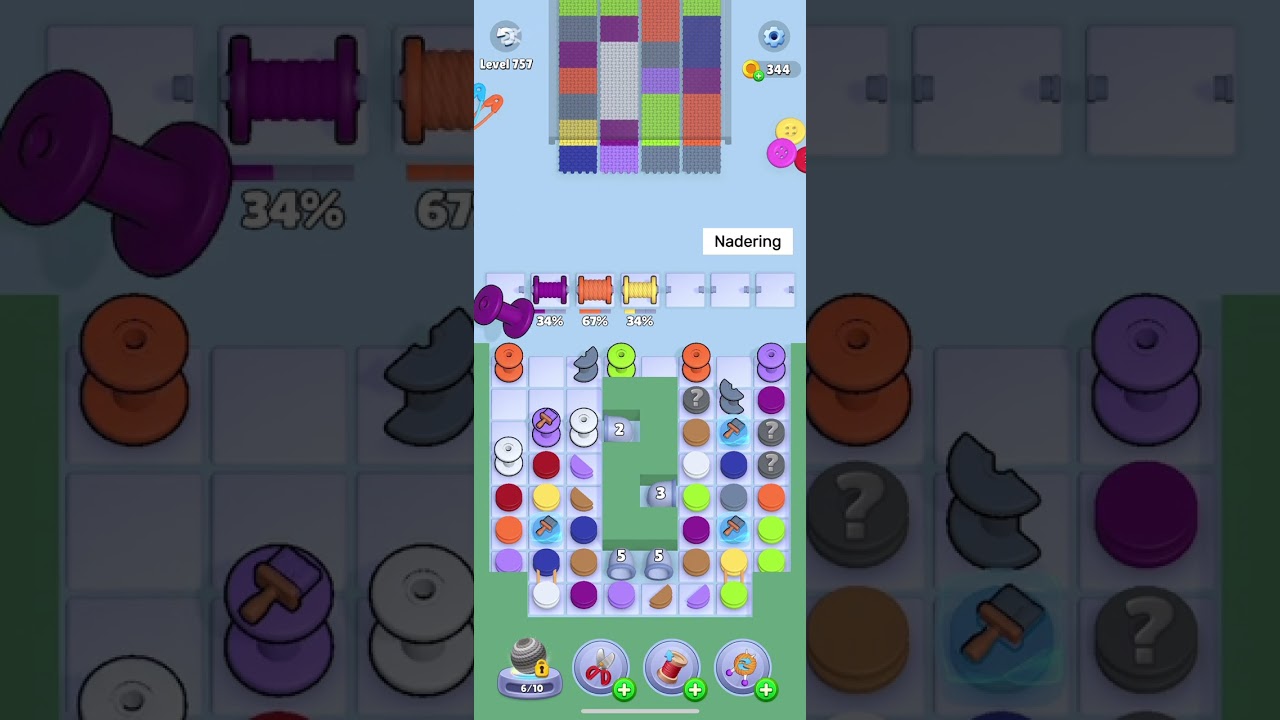 Knit Out 757 Solution #gameplay #games #knitout #knitting 