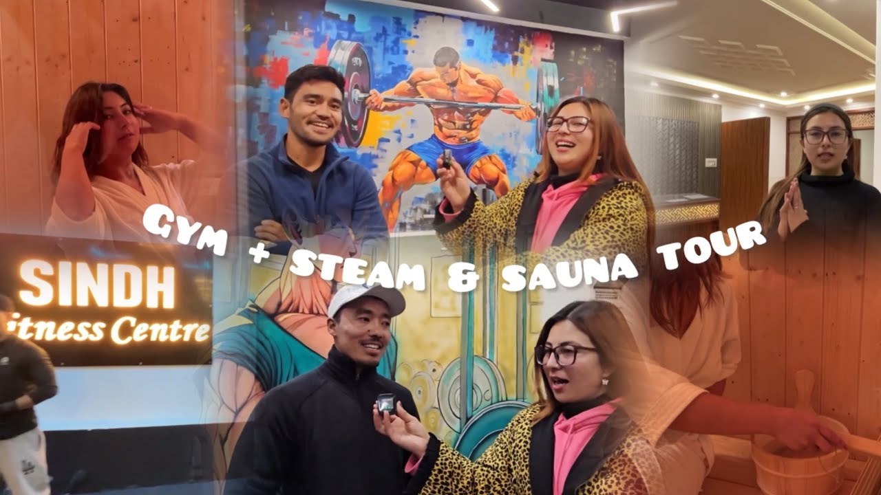 Тур по спортзалу 🏋️&zwj;♀️ и первое посещение сауны в Ладакхе ||SINDHFITNESSCENTRE#vlog #ladakhivloge...