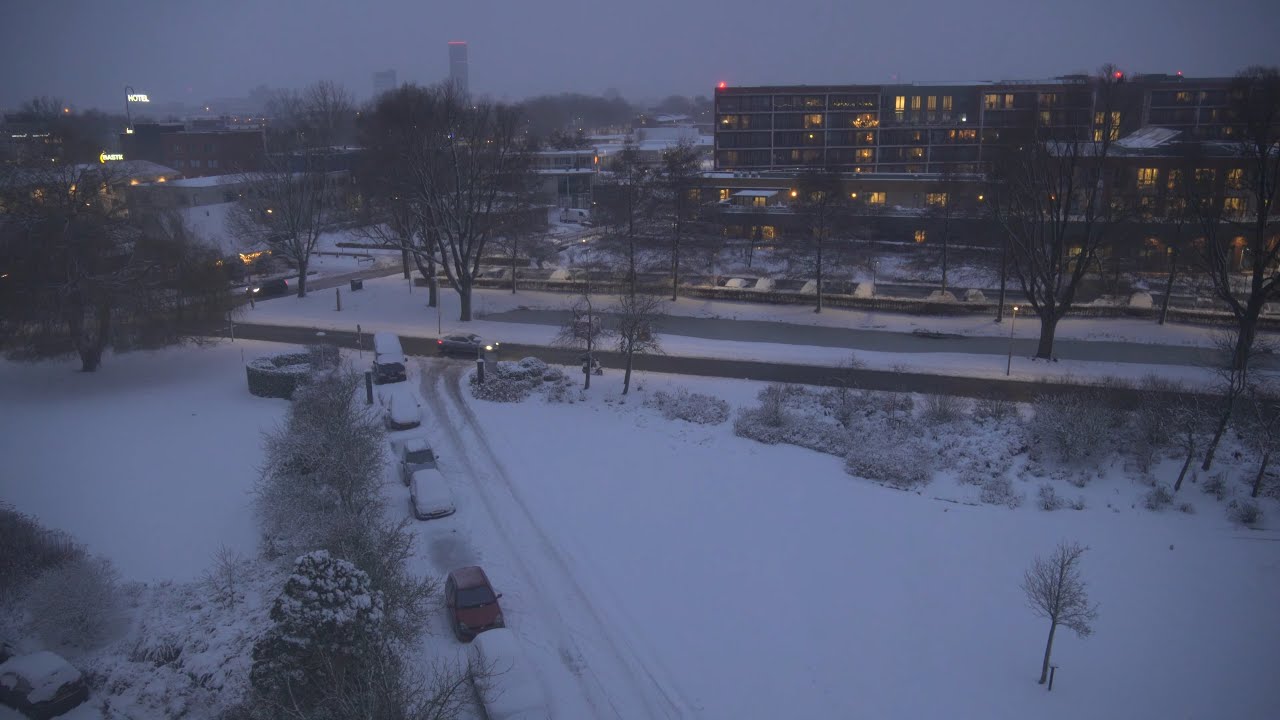 Laatste dag/nacht sneeuwval in Leeuwarden Aldlanstate 2026 [4K]