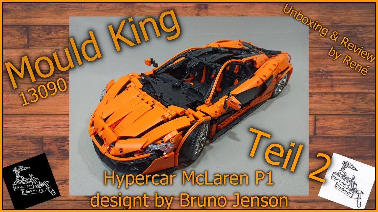 Genial | Hypercar McLaren P1 / Teil 2 | 3223 Teile Fazination in Orange & Schwarz | Mould King 13090