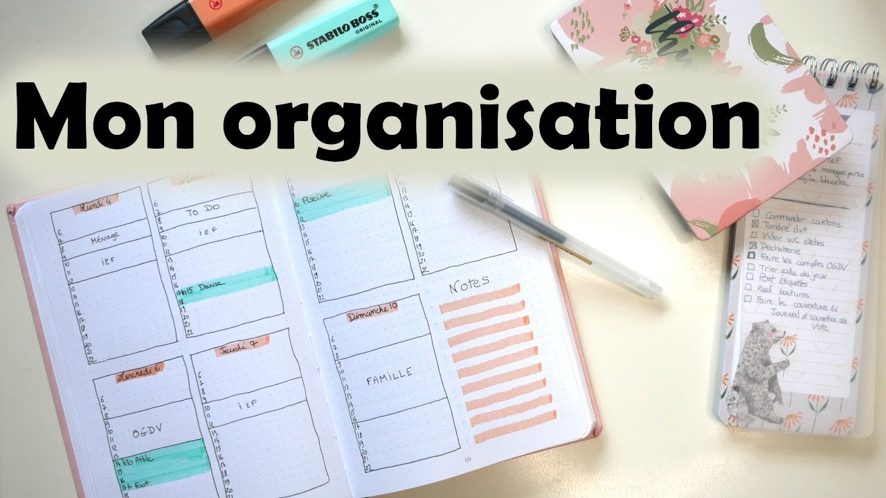 ORGANISER ses journées, ses semaines : BUJO MINIMALISTE - 🕐 Time Blocking - 📄 To do List