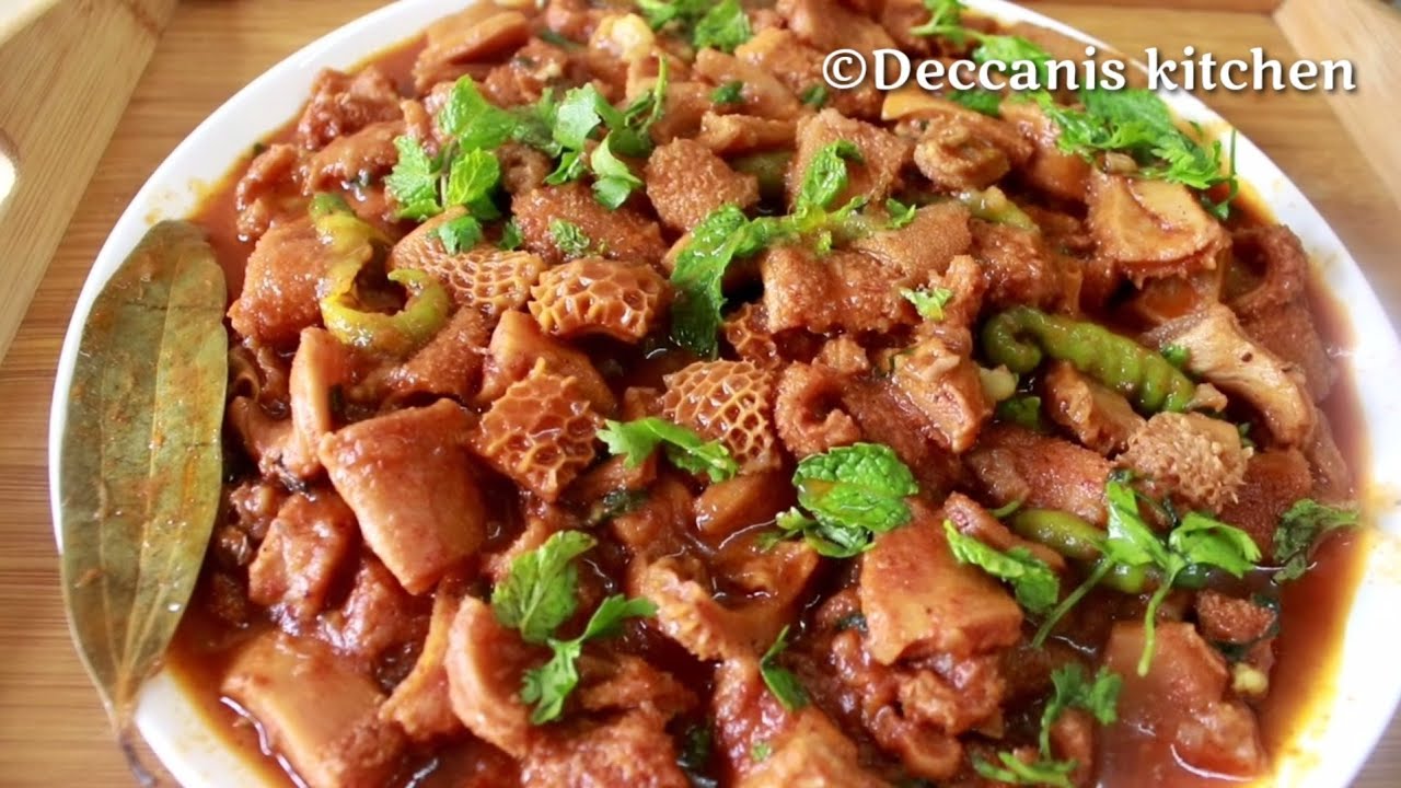 Hyderabadi Boti ka Salan Recipe ||Goat Intestine curry