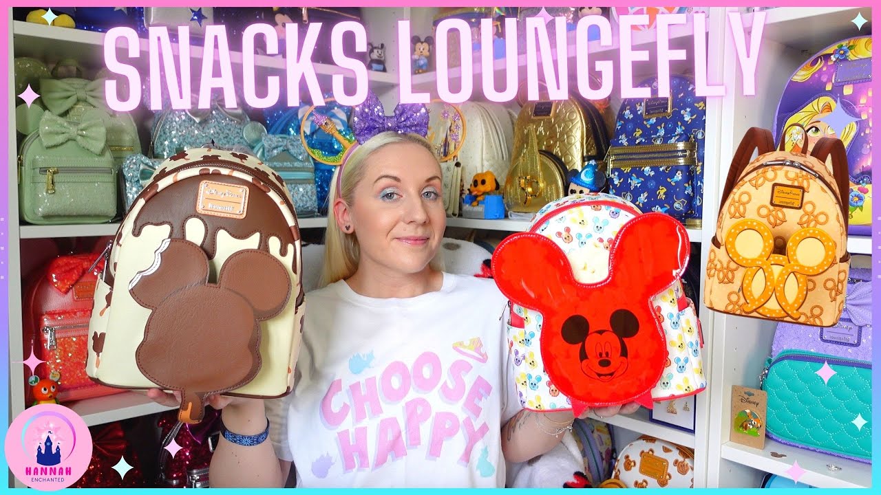 ShopDisney Loungefly Mini Backpack Unboxing Disney Parks Snacks Pretzel Popcorn Mickey Ice Cream Bar