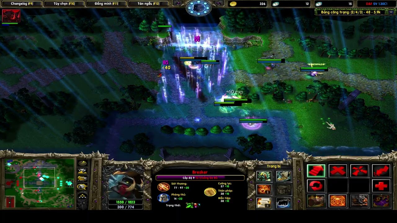 Divide and Fight SV 1.30C1 | Khó khăn khi gặp Hắc điểu HM Loki vs QV Bán Nguyệt ???