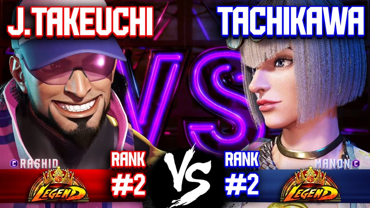 SF6 ▰ JOHN TAKEUCHI (#2 Rank Rashid) vs TACHIKAWA (#2 Rank Manon) ▰ High Level Gameplay