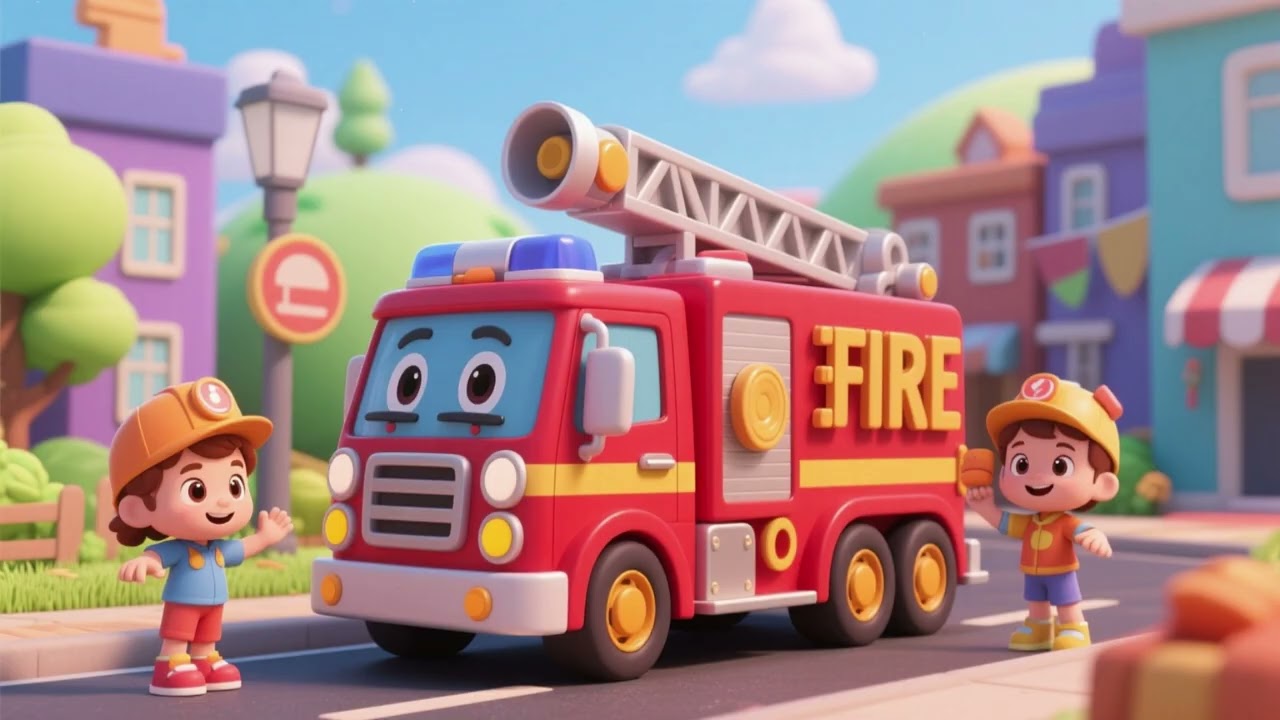 Fire Truck Sound Adventure for Kids | Nursery Rhymes & Kids Songs