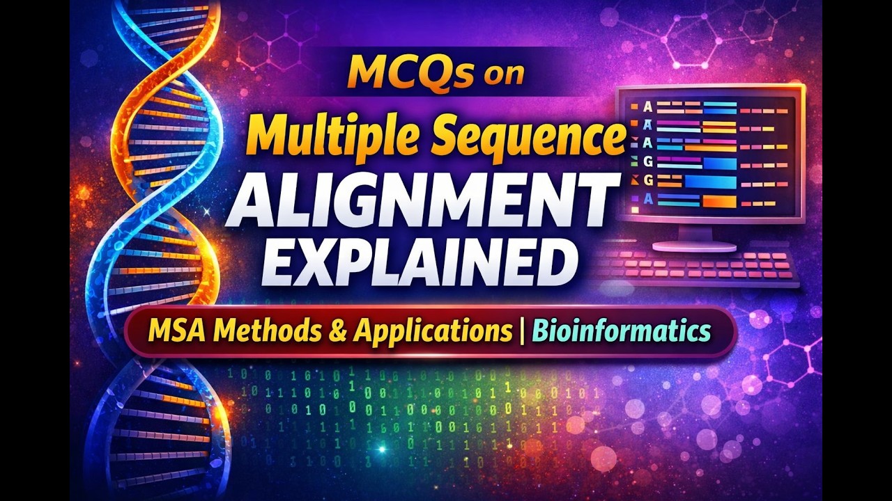 MCQs  on Multiple Sequence Alignment Explained | MSA Methods & Applications | Bioinformatics
