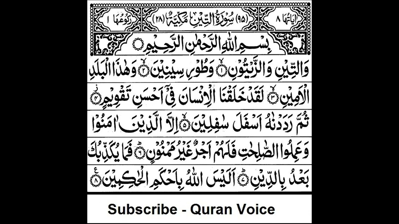Surah At-Teen - Quran Surah 95