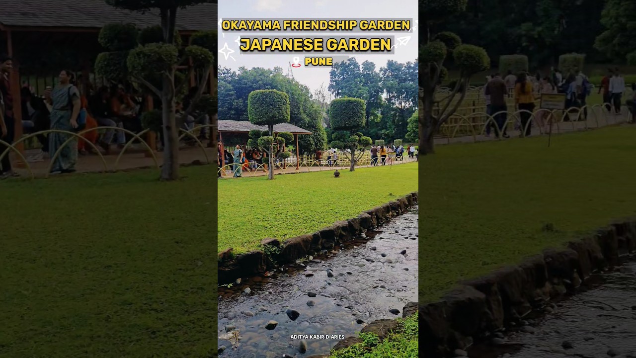 Pune's OKAYAMA FRIENDSHIP GARDEN which is Japanese Garden 🤩 #pune#placestovisit#shorts#maharashtra