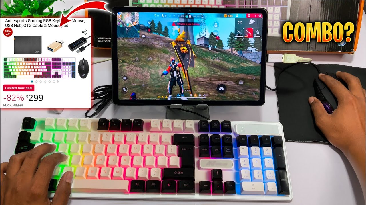 Ultra budget RGB Gaming Keyboard Mouse Combo Unboxing & Tutorials🔥| play games keyboard mouse mobile