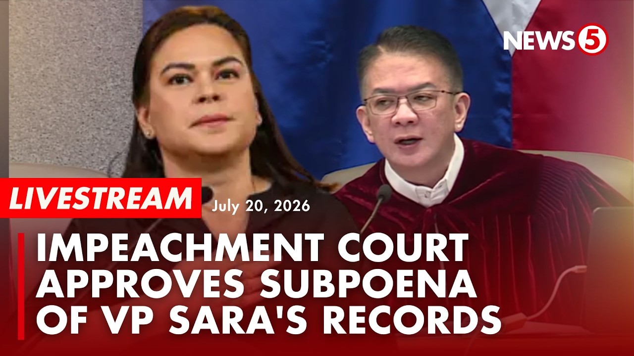 LIVE | Impeachment hearing of VP Sara Duterte - Day 7 #VPSaraonTrial (July 20, 2026)