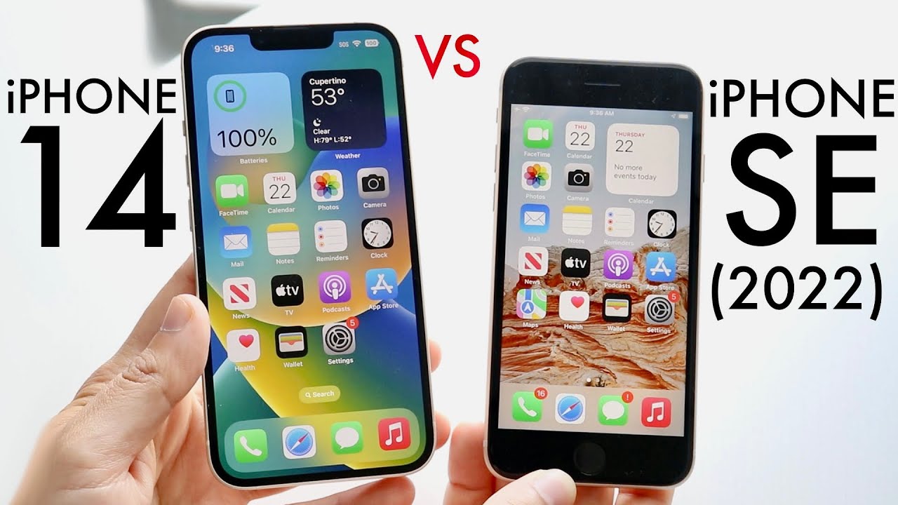 iPhone 14 против iPhone SE (2022)! (Сравнение) (Обзор)