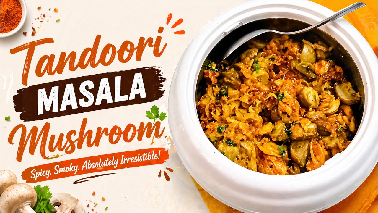 Tandoori Masala Mushroom in Air Fryer | Easy Recipe in Hindi