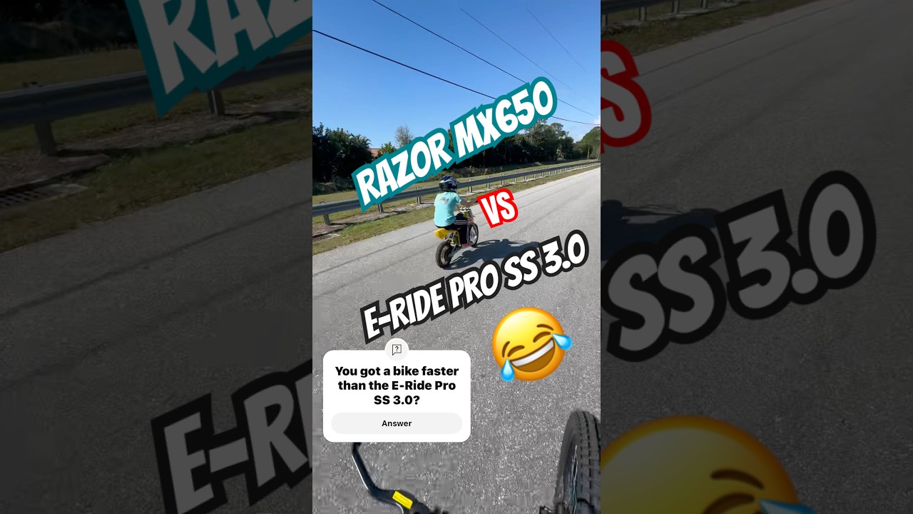 E Ride Pro SS 3.0 vs Razor MX650! You think the razor stood a chance? 