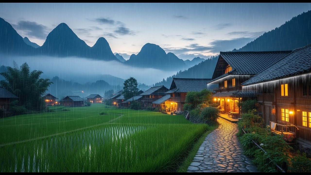 Rain in the Quiet Countryside for Relaxation, Meditation, and Peaceful Sleep Aid
