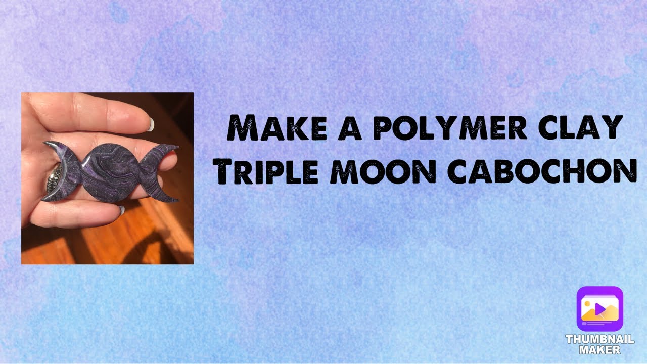 How I make a triple moon pendant from polymer clay