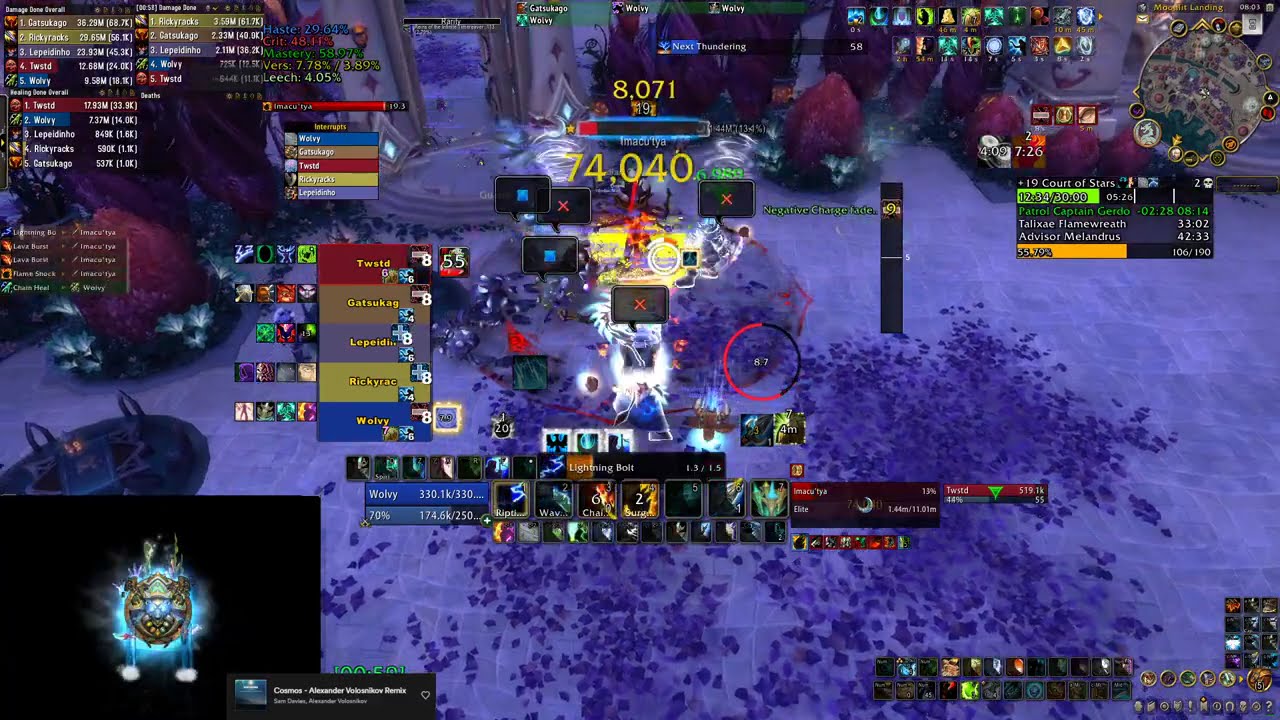 New Talents in Court of Stars M+19, Resto Shaman (Fortified, Bolstering, Storming)
