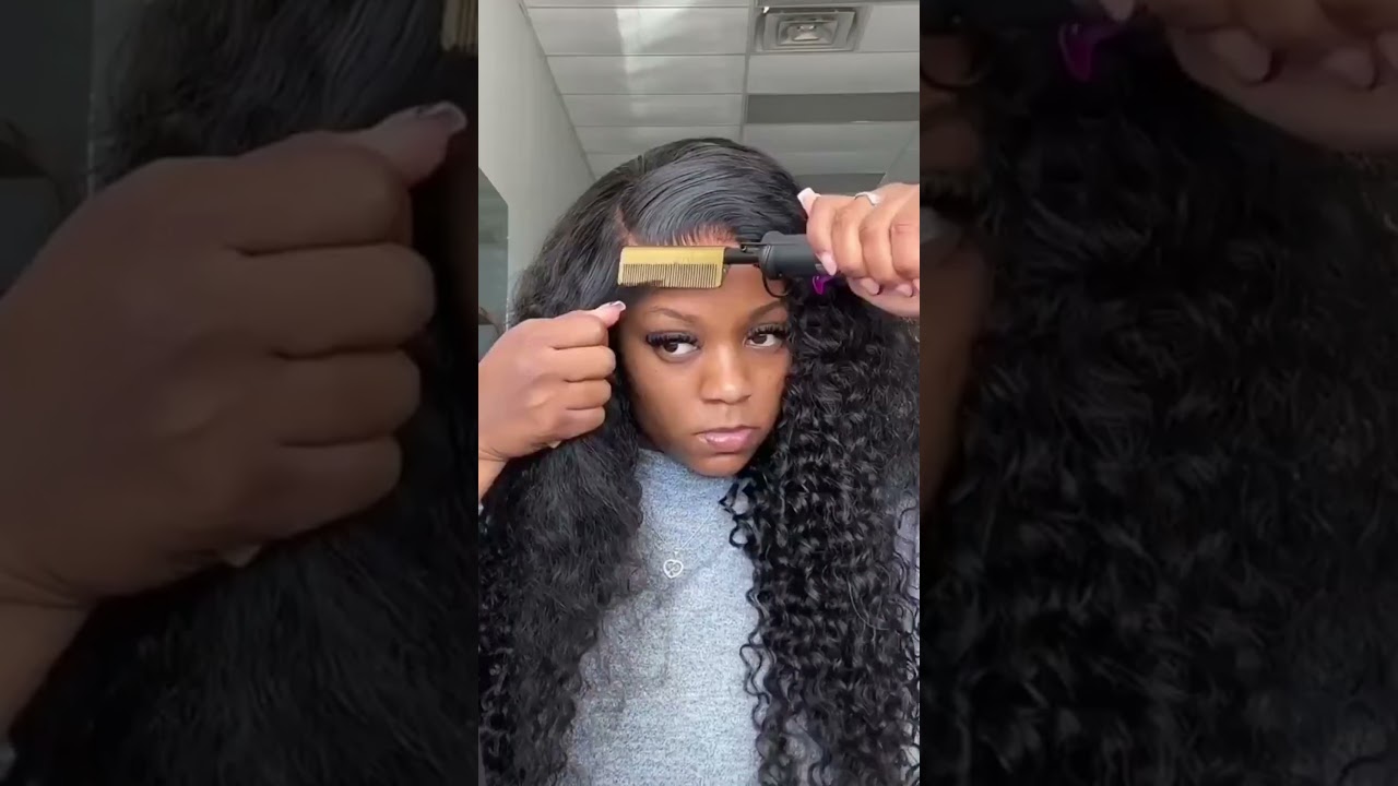 250% Deep Curly 4X4 Lace Closure Wig 🔥🔥#hairstyletutorial#wigs#curlyhair#longhair#wiginstall