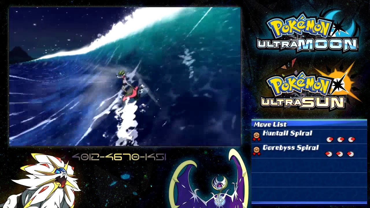 Pokemon Ultra Sun and Ultra Moon - Mantine Surf