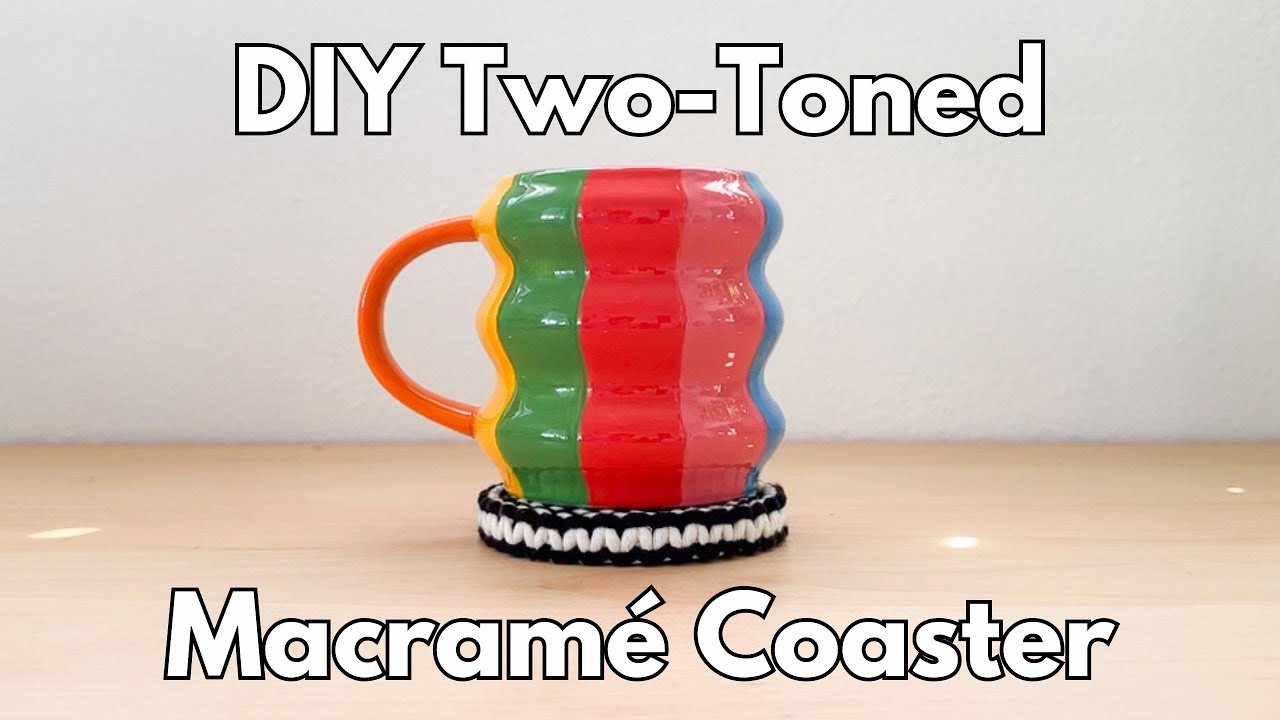 DIY Two Toned Spiral Coaster | Macramé Coaster Step By Step Tutorial